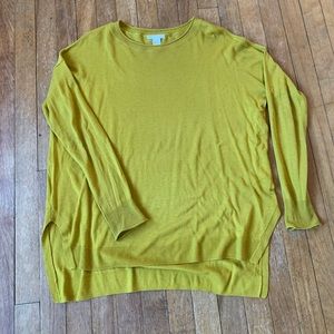 Chartreuse boxy lightweight sweater